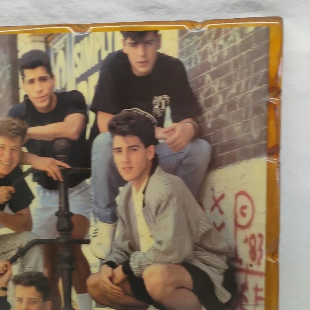 Vintage 1998 NKOTB‎ New Kids On The Block Wooden Clock Large